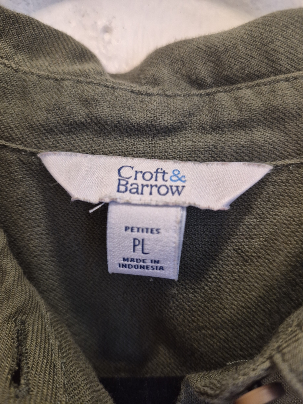 croft & barrow Olive Green Button-Front Utility Shirt Dress - Picture 5 of 6